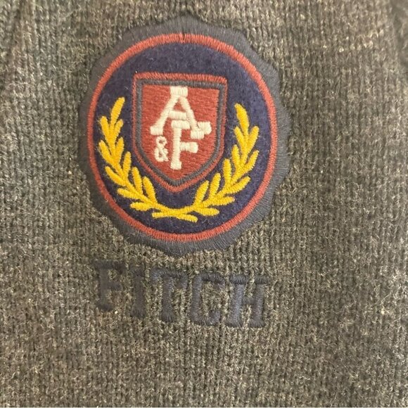 ABERCROMBIE & FITCH Sz XXL  Grandpa Core Dark Academia Emblem Pockets Cardigan - Picture 4 of 14